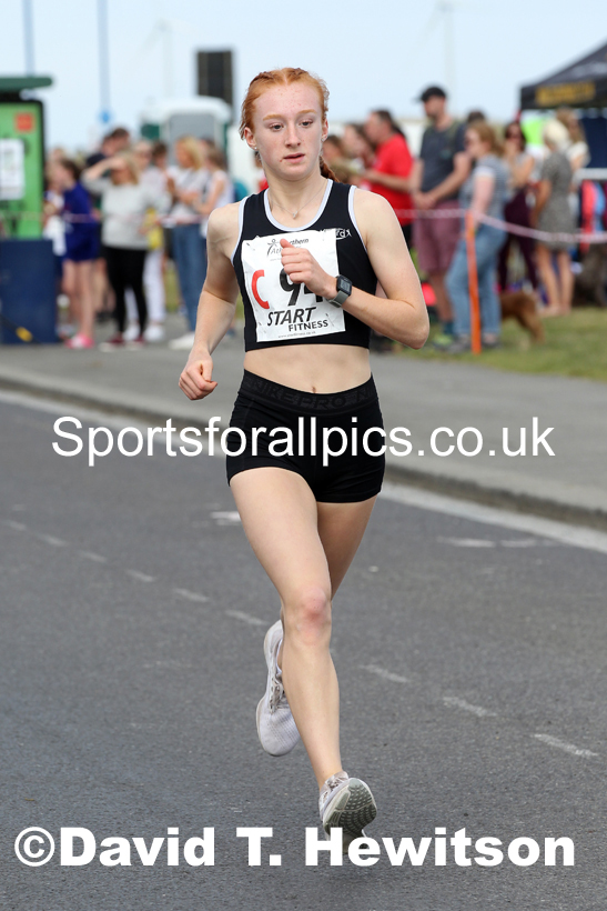 Girls under-15s 2021 Northern 6 and 4 Stage and Young Athletes Road Relays, Redcar. Photo: David T. Hewitson/Sports for All Pics